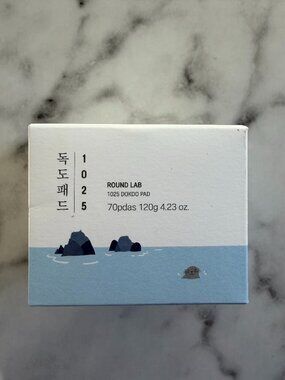 Round Lab 1025 Dokdo Toner Pad — 120g / 4.3 oz, New in Box, K-Beauty Exfoliating